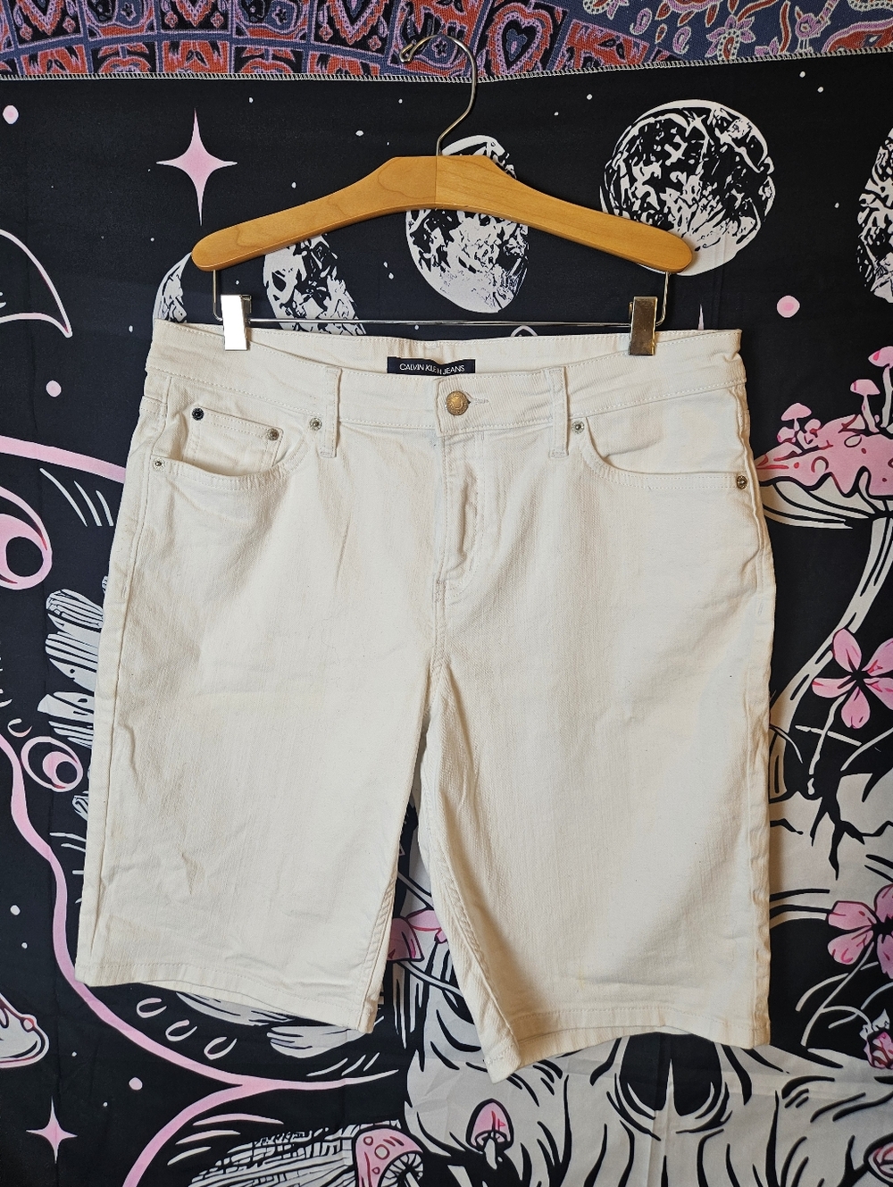 Size 12 Calvin Klein Jeans Women’s Denim Bermuda Shorts. As Is. See Photos